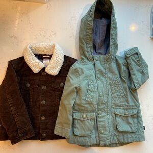Gymboree Brown Corduroy Jacket with Sherpa Collar & Baby Bgosh Jacket